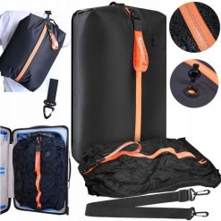 Torba kompresyjna zwiększająca pojemność Travel Vacuum Bag Aerogogo VB0-L 30L. Czarne torby na ramię AEROGOGO, bez wzorów, z materiału, na ramię, bez dodatków. Za 179.00 zł.