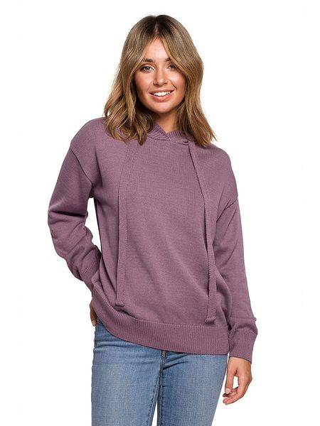 Be Wear Sweter w kolorze fioletowym rozmiar: L/XL. Różowe swetry Be Wear, l, bez wzorów, z bawełny, bez ramiączek. Za 240.95 zł.