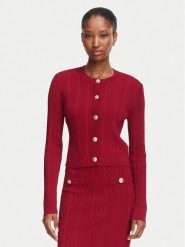 Guess Kardigan W6YR26 Z0973 Bordowy Regular Fit. Czerwone kardigany Guess, xxl, z aplikacjami, z wiskozy. Za 474.99 zł.