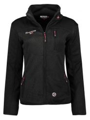 Geographical Norway Kurtka polarowa w kolorze czarnym rozmiar: XXL. Czarne swetry Geographical Norway, xxl, bez wzorów, z polaru, bez ramiączek. Za 92.21 zł.