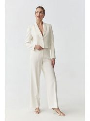 TATUUM Spodnie w kolorze kremowym rozmiar: 40. Brązowe spodnie materiałowe Tatuum, bez wzorów, z materiału, z podwyższonym stanem. Za 178.79 zł.