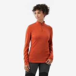 Koszulka trekkingowa damska z długim rękawem Merino Resist. Bluzki SIMOND, m, bez wzorów, z materiału, sportowe, bez kołnierzyka, bez ramiączek. Za 249.99 zł.