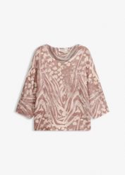 Sweter z nietoperzowymi rękawami. Brązowe swetry bonprix, bez wzorów, bez ramiączek. Za 47.99 zł.