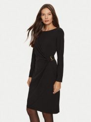 DKNY Sukienka koktajlowa DD4H1242 Czarny Slim Fit. Czarne sukienki DKNY, bez wzorów, z syntetyku, wizytowe, bez kołnierzyka, bez ramiączek. Za 379.99 zł.