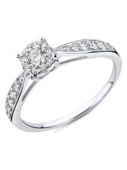 Revoni Złoty pierścionek z diamentami rozmiar: 58. Szare pierścionki Revoni, z diamentem, złote. Za 2,914.99 zł.