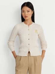 Lauren Ralph Lauren Kardigan 200932225001 Écru Slim Fit. Kardigany Lauren Ralph Lauren, xxl, bez wzorów, z bawełny. Za 839.99 zł.