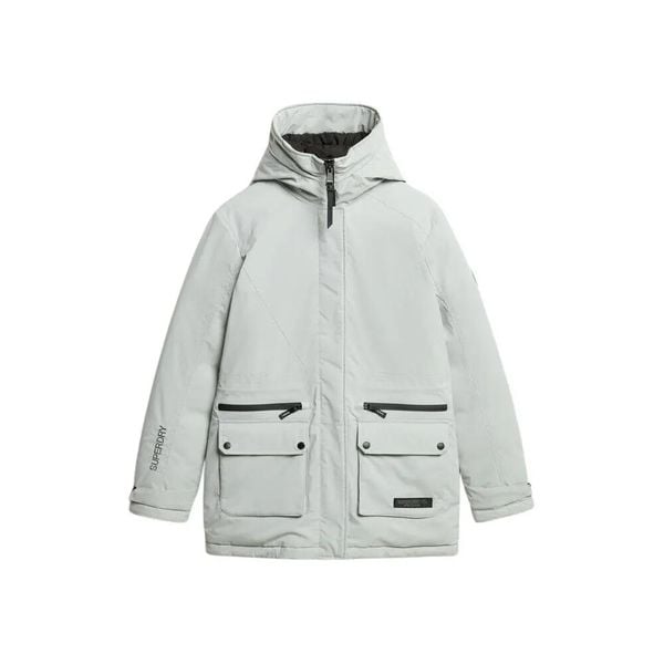 Kurtka puchowa damska Superdry City. Czarne kurtki Superdry, m, bez wzorów, z gumy, bez kaptura. Za 856.85 zł.