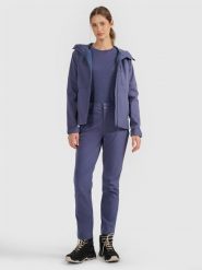 4F Spodnie trekkingowe softshell membrana 10000 damskie - granatowe S. Niebieskie spodnie narciarskie 4f, s, bez wzorów, z materiału, trekkingowe, primaloft. Za 299.99 zł.