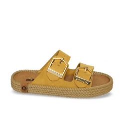 Klapki damskie skórzane Sydney. Zielone klapki Aulp, bez wzorów, z gumy, z otwartym noskiem, bez obcasa, na płaskiej podeszwie. Za 449.99 zł.