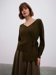 BGN Kardigan w kolorze khaki rozmiar: 34. Brązowe kardigany BGN, bez wzorów, z wełny. Za 78.28 zł.