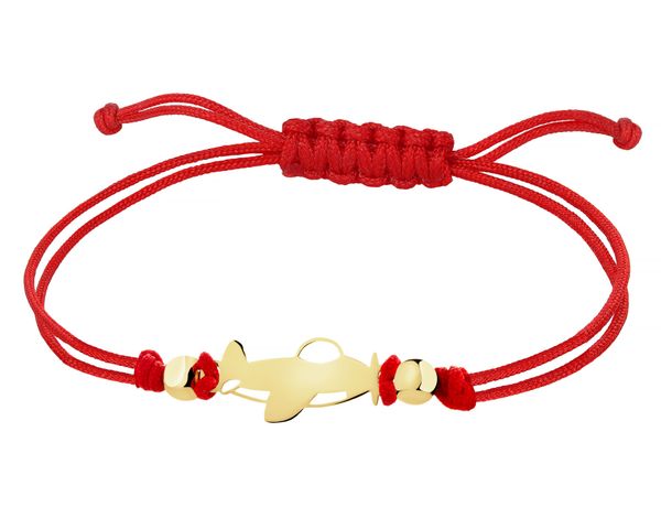 Bransoletka z elementami z żółtego złota - samolot. Żółte bransoletki Apart, złote. Za 479.00 zł.