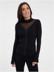 Orsay Sweter w kolorze czarnym rozmiar: XS. Czarne swetry Orsay, xs, bez wzorów, prążkowane, bez ramiączek. Za 61.75 zł.