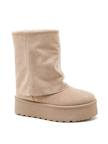 Sixth Sens Botki zimowe w kolorze beżowym rozmiar: 37. Brązowe botki Sixth Sens, na zimę, bez wzorów, bez obcasa, na platformie, bez zapięcia. Za 139.87 zł.