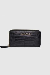 VALENTINO Duży czarny portfel Fire Re. Czarne portfele Valentino by Mario Valentino, bez wzorów, ze skóry ekologicznej. W wyprzedaży za 227.99 zł.