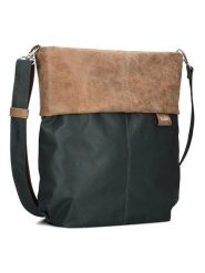 Zwei Torebka w kolorze beżowo-ciemnozielonym - 31 x 32 x 12 cm rozmiar: onesize. Zielone torby na ramię Zwei, bez wzorów, z materiału, na ramię, bez dodatków. Za 197.63 zł.