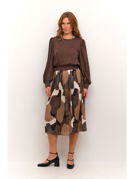 CULTURE Sukienka "Carly" w kolorze brązowym rozmiar: XXL. Brązowe sukienki Culture, xxl, bez wzorów, z wiskozy, bez kołnierzyka, bez ramiączek, midi. Za 131.12 zł.