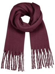 Eight2Nine Szal w kolorze bordowym rozmiar: onesize. Czerwone szaliki Eight2Nine, bez wzorów, z materiału. Za 96.14 zł.