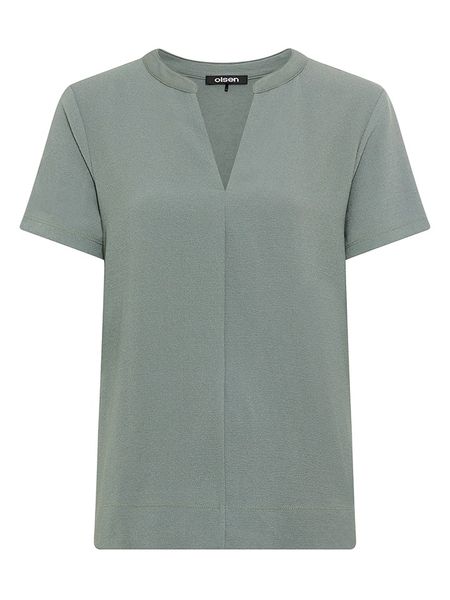 Olsen Koszulka w kolorze khaki rozmiar: 42. Brązowe bluzki Olsen, bez wzorów, bez kołnierzyka, bez ramiączek. Za 99.95 zł.