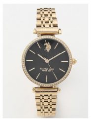 U.S. Polo Assn. Zegarek kwarcowy w kolorze złoto-czarnym rozmiar: onesize. Czarne, analogowe zegarki U.S. Polo Assn., ze stali. Za 252.99 zł.