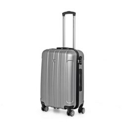 Walizka na kółkach David Jones BA-1050-4S srebrna - średnia 65l. Szare walizki David Jones, bez wzorów, średnie. Za 248.00 zł.