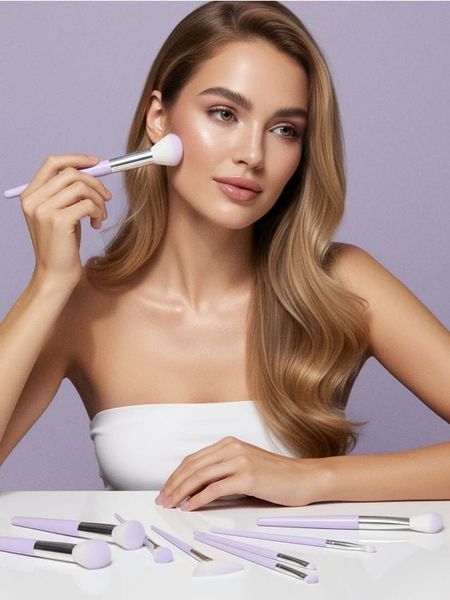 Zestaw pędzli do makijażu 9 pack - fioletowy. Zestawy Sinsay. Za 25.99 zł.