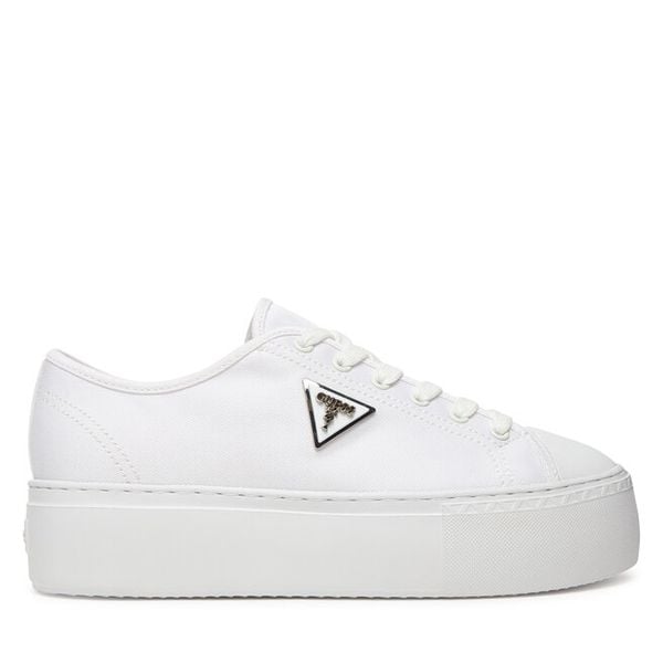 Trampki Guess. Białe trampki Guess, z aplikacjami, bez zapięcia. Za 426.99 zł.