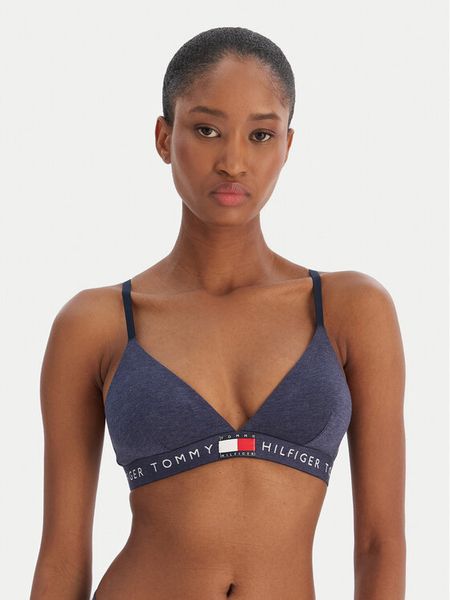 Tommy Hilfiger Biustonosz braletka UW0UW06040 Granatowy. Niebieskie biustonosze TOMMY HILFIGER, bez wzorów, z bawełny. Za 99.99 zł.