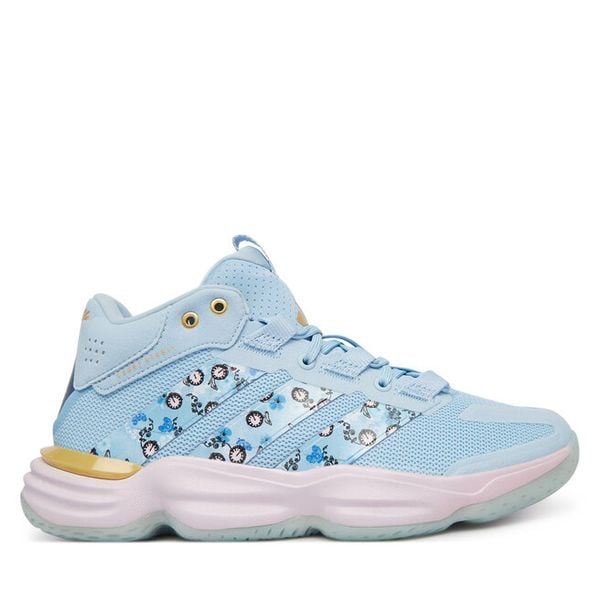 Buty halowe adidas. Niebieskie obuwie sportowe Adidas, bez zapięcia. Za 431.99 zł.