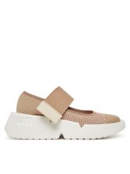 United Nude Półbuty Mega MJ 10724861117 Beżowy. Brązowe czółenka United Nude, bez wzorów, z materiału, bez obcasa, na koturnie, bez zapięcia. Za 639.99 zł.