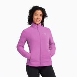 Bluza polarowa damska Jack Wolfskin Taunus 100 Full Zip. Czerwone bluzy Jack Wolfskin, s, bez wzorów, z materiału, bez kaptura. Za 229.99 zł.
