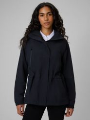 4F Parka przejściowa membrana 5000 damska - czarna L. Czarne parki 4f, l, ze skóry, bez kaptura. Za 399.99 zł.