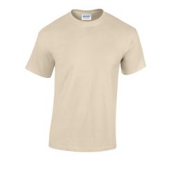 Ciężka Bawełniana Koszulka Unisex Dla Dorosłych. Brązowe bluzki GILDAN, xl, bez wzorów, z bawełny, sportowe, bez kołnierzyka, bez ramiączek. Za 30.99 zł.