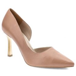 Beżowe Szpilki Karino Eleganckie Skórzane Buty. Brązowe szpilki Karino, bez wzorów, ze skóry, eleganckie, bez obcasa, na szpilce, bez zapięcia. Za 299.00 zł.
