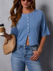 LA Angels Kardigan w kolorze niebieskim rozmiar: M. Niebieskie kardigany LA Angels, m, bez wzorów. Za 130.99 zł.