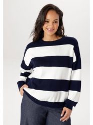 Aniston Sweter w kolorze granatowo-białym rozmiar: 50. Białe swetry Aniston, bez wzorów, bez ramiączek. Za 130.99 zł.