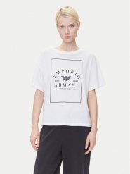 Emporio Armani Underwear T-Shirt EW000553 AF10887 U0002 Biały Loose Fit. Białe t-shirty Emporio Armani Underwear, xs, bez wzorów, z bawełny, bez kołnierzyka, bez ramiączek. Za 139.99 zł.