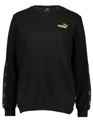 Puma Bluza "ESS+ Tape Golden" w kolorze czarnym rozmiar: M. Czarne bluzy Puma, m, bez wzorów, bez kaptura. Za 110.04 zł.