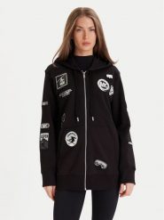 MICHAEL Michael Kors Bluza MF551WQ4MY Czarny Relaxed Fit. Czarne bluzy MICHAEL Michael Kors, xxs, bez wzorów, z bawełny, bez kaptura. Za 859.99 zł.