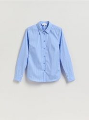 Koszula z bawełną - wielobarwny. Koszule Reserved, l, bez wzorów, z bawełny, bez kołnierzyka, bez ramiączek. Za 179.99 zł.