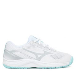 Buty halowe Mizuno. Białe obuwie sportowe Mizuno, bez zapięcia. Za 379.99 zł.