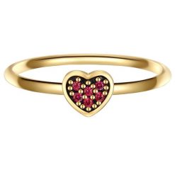 Glanzstücke München Pierścionek Serce z Srebro wysokiej próby w Żółte złoto Pierścionki 1 ct Damski. Żółte pierścionki Glanzstücke München, z cyrkonią, pozłacane. Za 159.99 zł.