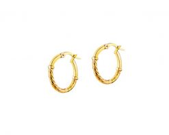 Złote kolczyki - koła, 18 mm. Żółte kolczyki Apart, złote. Za 529.00 zł.