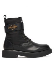 LOVE MOSCHINO Botki JA24024G1NIN100A41 Czarny. Czarne botki Love Moschino, bez wzorów, ze skóry, bez obcasa, na płaskiej podeszwie, bez zapięcia. Za 1,279.00 zł.