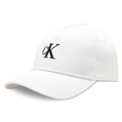 Czapka z daszkiem Calvin Klein Jeans. Białe czapki Calvin Klein Jeans, bez wzorów, z jeansu. Za 119.99 zł.