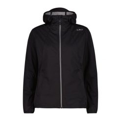 Kurtka damska turystyczna CMP 35A6246. Czarne kurtki sportowe CMP, l, bez wzorów, z softshellu, z kapturem, trekkingowe. Za 425.00 zł.