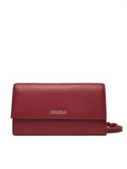 Coccinelle Torebka Mw5 Metallic Soft E2 MW5 18 27 01 Bordowy. Czerwone listonoszki Coccinelle, bez wzorów, ze skóry, bez dodatków. Za 749.99 zł.