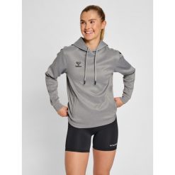 Bluza do piłki ręcznej damska Hummel Core XK z kapturem. Szare bluzy Hummel, l, bez wzorów, z kapturem. Za 188.00 zł.