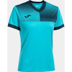 Damska koszulka Joma Eco Supernova Fluor Turq-Navy S. Niebieskie bluzki Joma, s, bez wzorów, z poliesteru, sportowe, bez kołnierzyka, bez ramiączek. Za 176.99 zł.