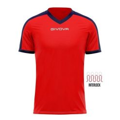 T-shirt Sportowy Givova Revolution 3XL Czerwono-Niebieski Unisex. Czerwone bluzki Givova, bez wzorów, z poliesteru, bez ramiączek, do biegania. Za 122.99 zł.