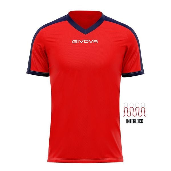T-shirt Sportowy Givova Revolution 3XL Czerwono-Niebieski Unisex. Czerwone bluzki Givova, bez wzorów, z poliesteru, bez ramiączek, do biegania. Za 52.75 zł.